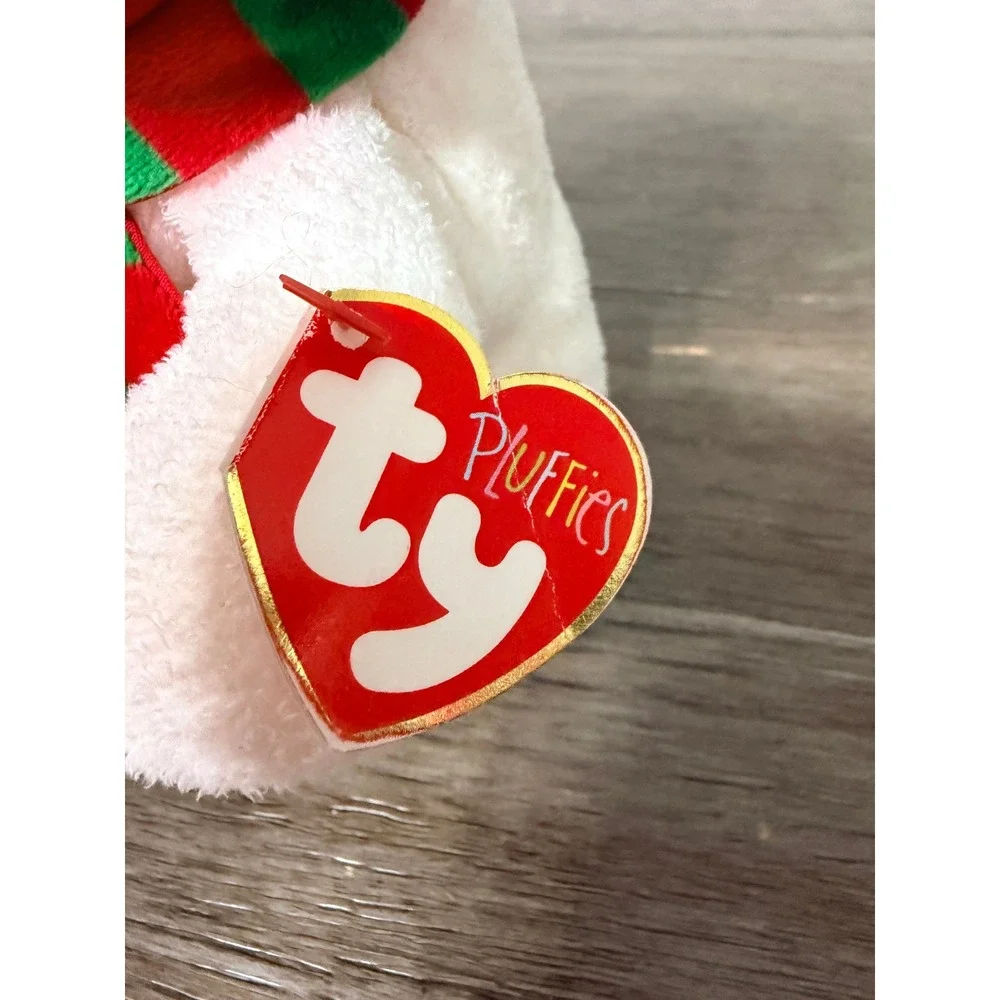 Ty Beanie Babies Ms Snow Plush Christmas Snowman Red‎ Green Scarf Hat